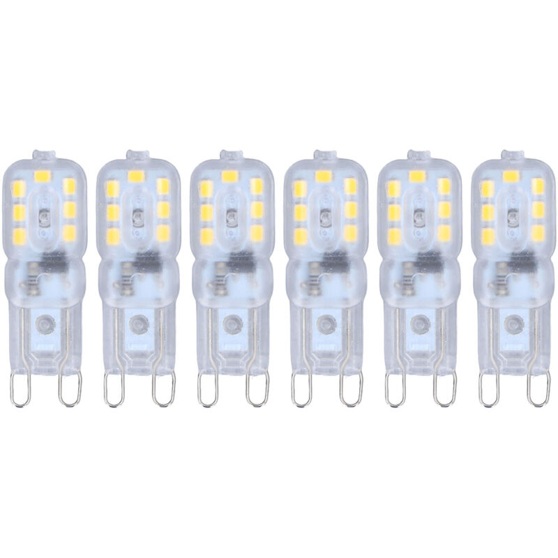 Dimmbare 3w G9-glühbirne Mit 14 Leds, Energiesparend Und Augenschonend, Natürliches Licht 220v, Für Kronleuchter Und Tischlampen (6er-pack)