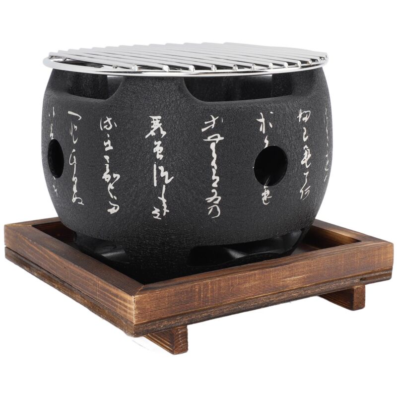 Japanischer Mini-grill, Tragbarer Runder Holzkohlegrill Für Lebensmittel, Haushaltsgerät