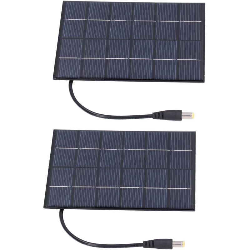 2 Stück 2-w-hochleistungs-solarmodule, Dc5521-ausgang 3,7-v-batterieladegerät Für Solarlampen