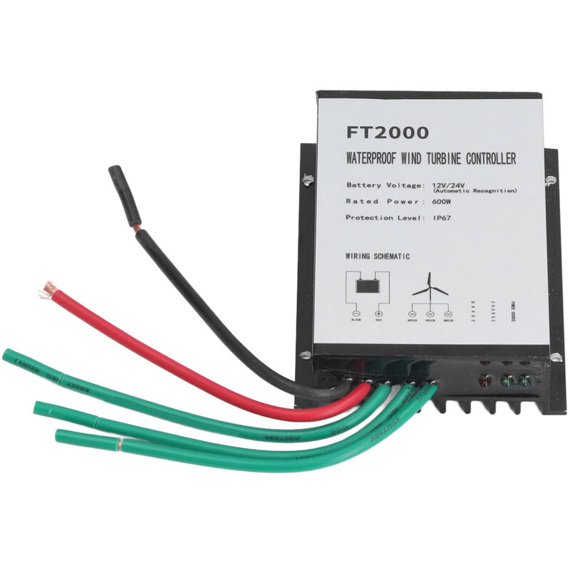 Ft2000 600w 12v/24v Ip67 Wasserdichter Windturbinen-laderegler, Automatischer Regler Für Heimwindgeneratoren