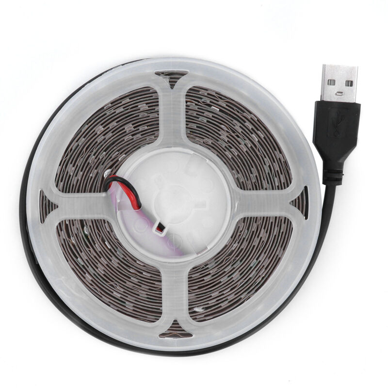 5v Usb 5m Led-streifen – Ambientebeleuchtung Mit Starkem Kleber Für Schlafzimmer, Küche Und Inneneinrichtung
