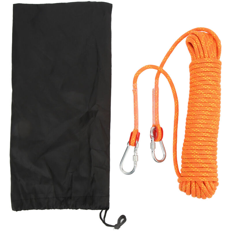 8 Mm Statisches Kletterseil Für Bergsteigen Und Klettersteige, 20 M, Leuchtend Orange