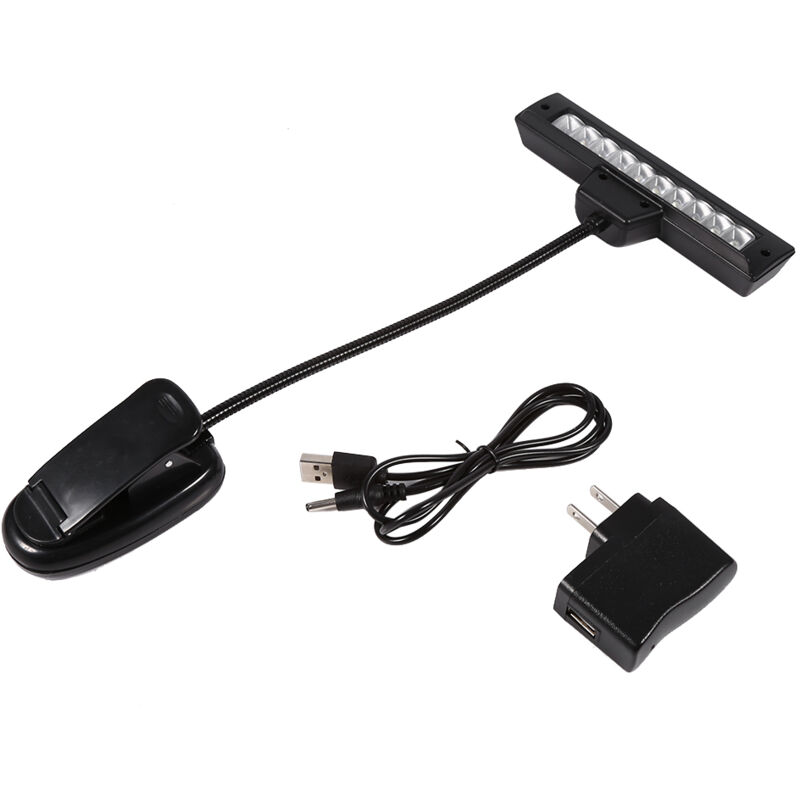 Tragbare 10-led-klemmleuchte Zum Lesen Für Schreibtisch, Büro Und Schlafzimmer, 110–220 V
