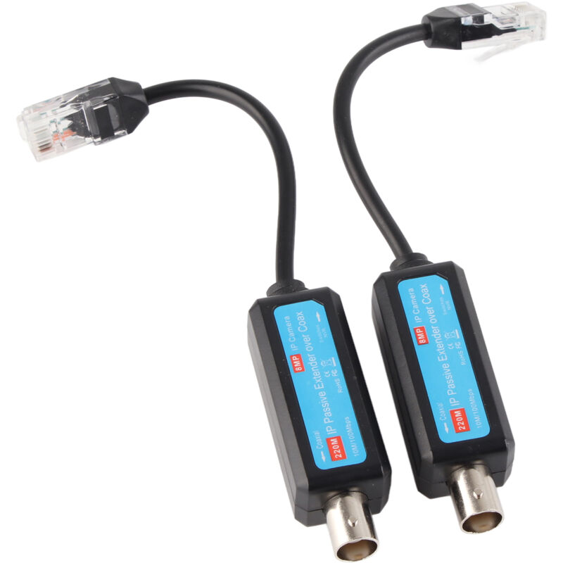 1 Paar Passiver Ip 10/100-mbit/s-transceiver Für Nvr-kamera Über Koaxialkabel