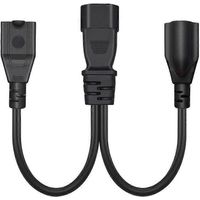 Iec320 C14 Stecker Auf 2x Us Standard 3-loch 5-15r Pvc Stromwandlerkabel