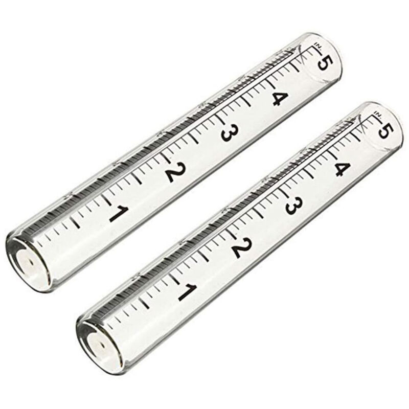 2 Stück Ersatzglasrohre Für Regenmesser, 5 Zoll Fassungsvermögen, Für Garten Und Hof