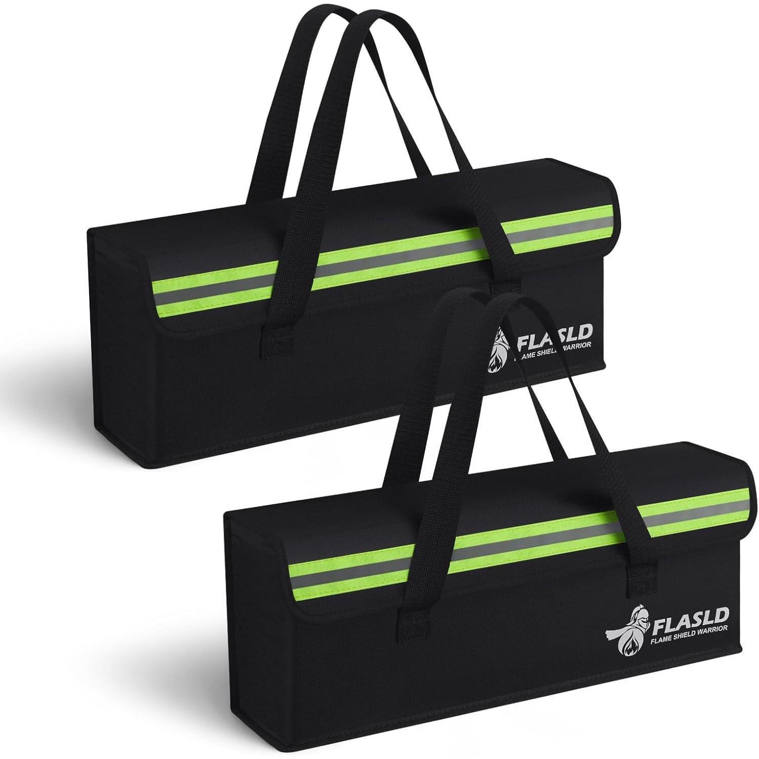 Flasld 2-pack E-bike Akku Tasche Feuerfeste Sichere Ladetasche Große Kapazität