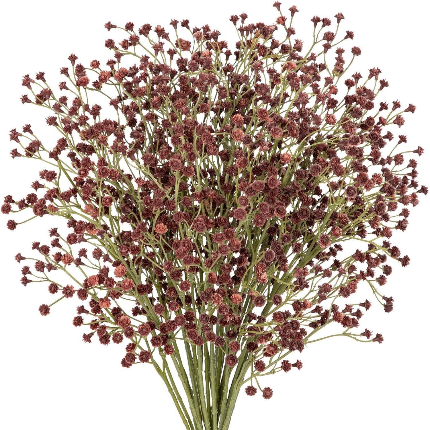 Kunstblumen Schleierkraut Gypsophila 10 Stück Blumenstrauß Braun