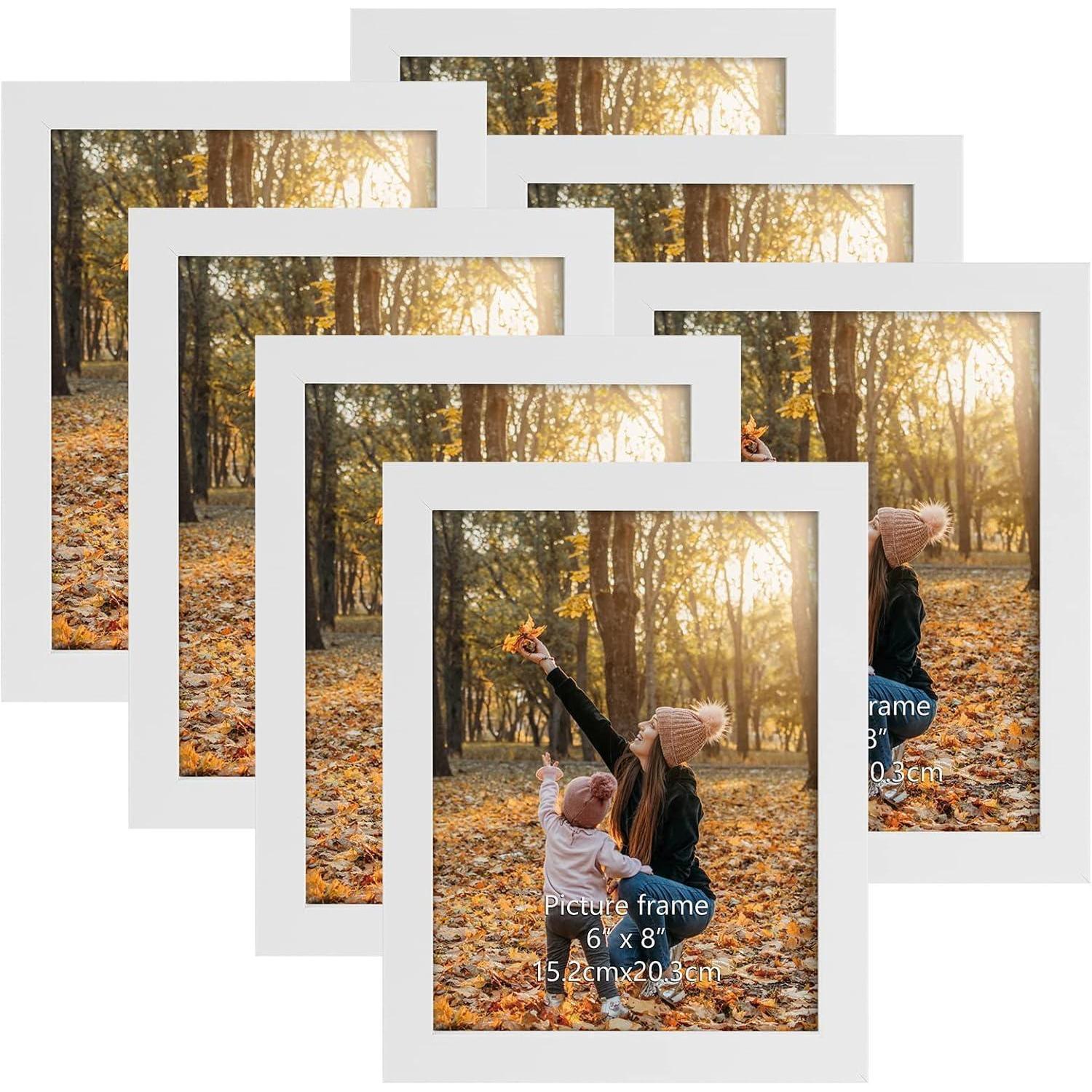 Exyglo 7er Set Bilderrahmen 15x20 Cm Weiß Fotorahmen Collage Moderne Rahmen