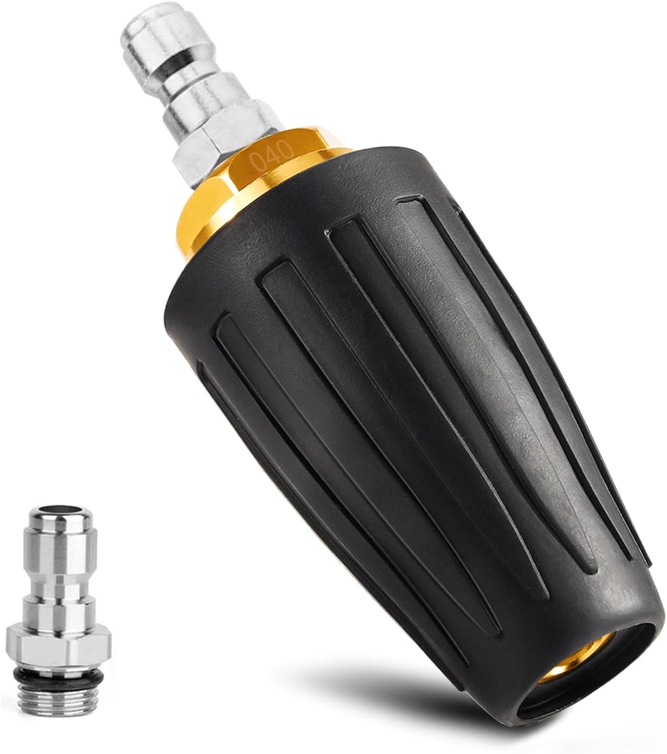 Buse De Nettoyeur Haute Pression Turbo, Pression Max. De 3000 Psi, Buse Rotative De Nettoyeur Haute Pression Avec 2 Raccords Rapides De 6,35 Mm Pour Le Nettoyage Des Surfaces