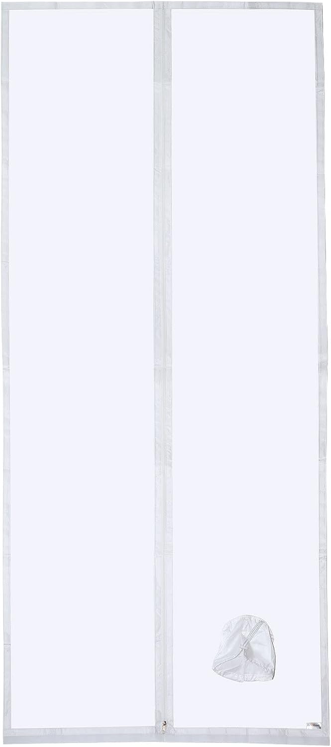 Joint De Porte Pour Climatiseurs Portables Avec Rallonge De Tuyau Intégrée Pour Une Performance De Refroidissement Optimale Et Une Consommation D'Énergie Réduite, Avec Fermeture Éclair, 90 X 210 Cm