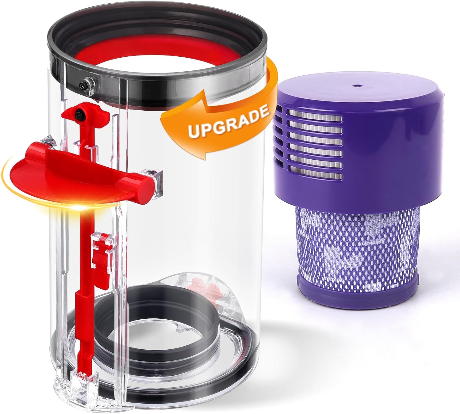 Bac À Poussière 969509-01 – Pièces De Rechange Pour Aspirateurs Dyson V10 Et Sv12 – Bac À Poussière Grande Capacité Avec Filtre Hepa