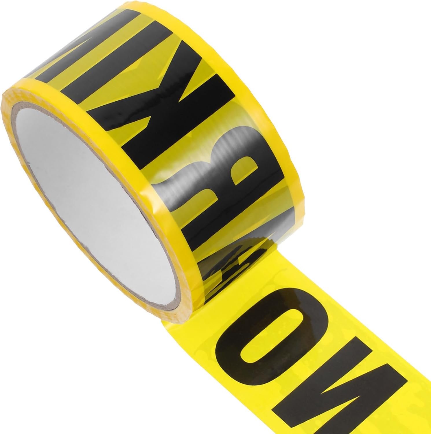 Ruban Adhésif Avertisseur Jaune Avec Inscription Noire, Ruban De Sécurité Robuste Pour Signalisation Temporaire Dans Les Toilettes Publiques Et Sur Les Parkings