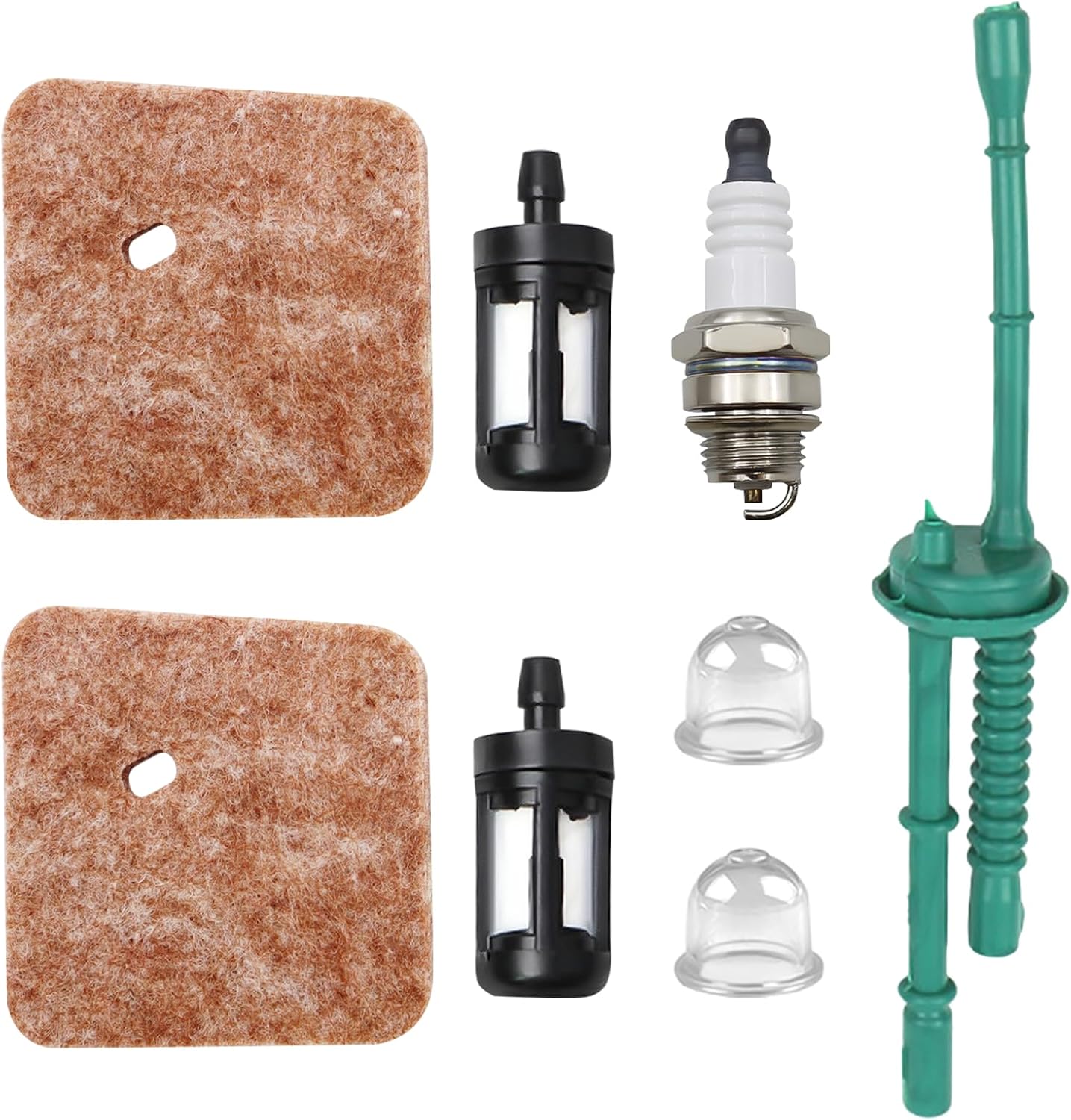 Kit D'Entretien Fs38 Pour Tondeuses À Gazon Stihl Fs38, Fs55, Fs85 Et Fs45 : Filtre À Air, 2 Filtres À Carburant, 1 Bougie D'Allumage, 1 Filtre À Carburant, 2 Pompes D'Amorçage, 1 Filtre À Carburant,