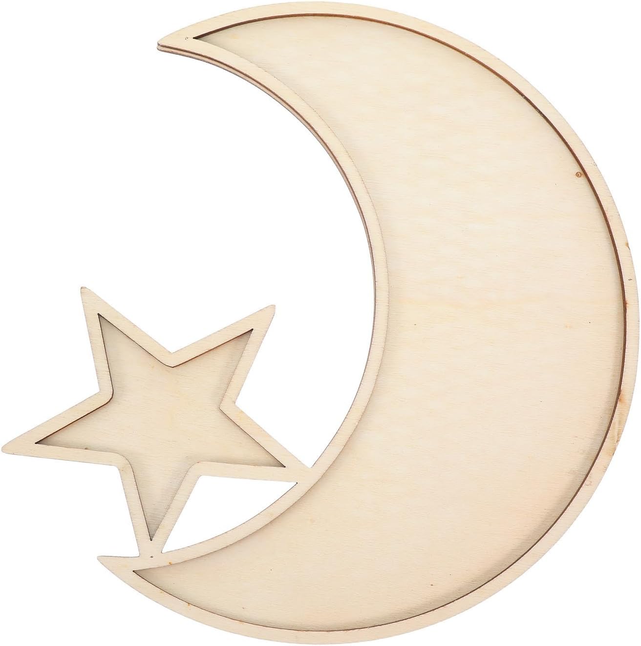 Coasters En Mosaïque De Bois Brut, Support Avec Motif De Lune Et D'Étoiles, 6 Pièces, Idéales Pour Les Travaux Manuels Et La Décoration De Table