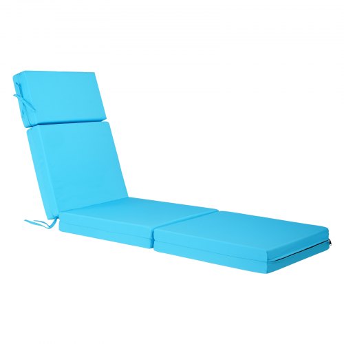 Deckchair Auflagen, 1830x533x98 Mm, Liegenauflagen Für Den Außenbereich, Wasserabweisend & Farbecht, Sonnenliegen-kissen Mit Bändern, Dicke Terrassen-liegepolster Für Pooldeck, Meerblau