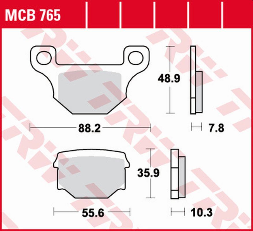 Trw Zf Bremsbeläge Kh093 Organisch Für Aprilia Rx 125 (2008–2013), Derbi Senda/terra/gpr 125 (2008–2016), Gas Gas Ec 250/300 (2012–2016) Und Rijeju Marathon 125 (ab 2009), Hinten
