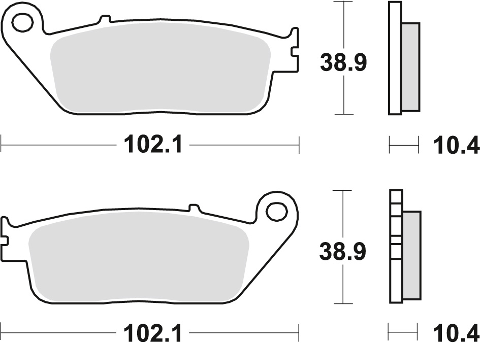 Trw Zf Bremsbeläge Kh196 Organisch Für Honda Cbr 1000f (90-92), St 1100 (90-95) Und Yamaha Mt-01 (05-12), Hinten