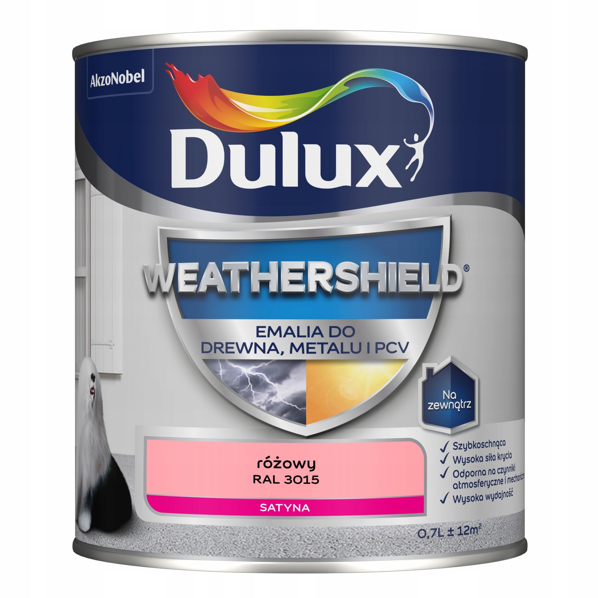 Dulux Weathershield Acryl-emaille Für Metall Und Holz, Rosa, 0,7 L