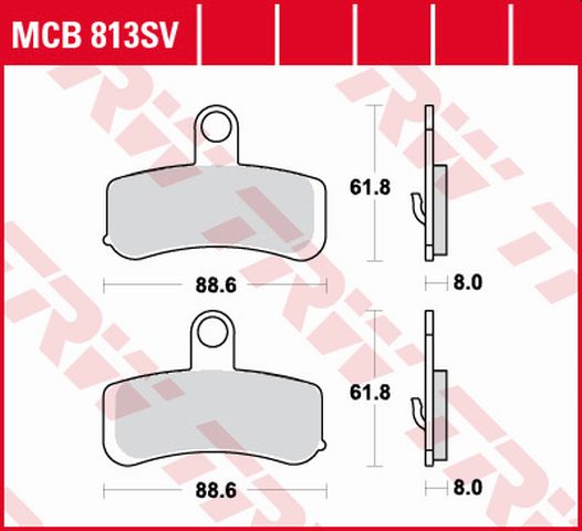 Trw Zf Bremsbeläge Kh457 Sinter Street Harley-davidson 1584 / 1690 / 1750 / 1800 08-17, Vorderachse