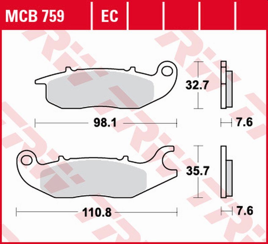 Trw Zf Bremsbeläge Kh375 Eco Organisch Für Honda Cbf 125 (2009–2016), Cbr 125r (2004–2017), Z 125 Monkey (ab 2018), Rieju Nkd 125 (2008–2010) Und Rs-2 125 (2006–2010) (vorderachse)