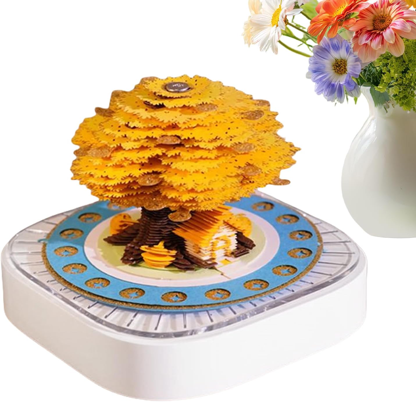 3d-kalender-notizblock, Baum-bastelidee, 3d-kalender Aus Papier, Schnitzkunst, Schreibtischdekoration Für Schule, Studentenwohnheim, Wohnung, Hochschule, Lehrer, Schüler, Kinder, Familie, Weihnachten