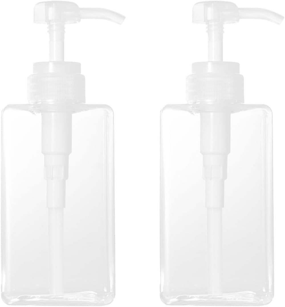 Flacons Distributeurs De Voyage Portables À Pompe, 2 X 450 Ml, En Plastique Petg Réutilisable, Pour Savon, Liquides, Lotions, Shampoing, Camping, Maison