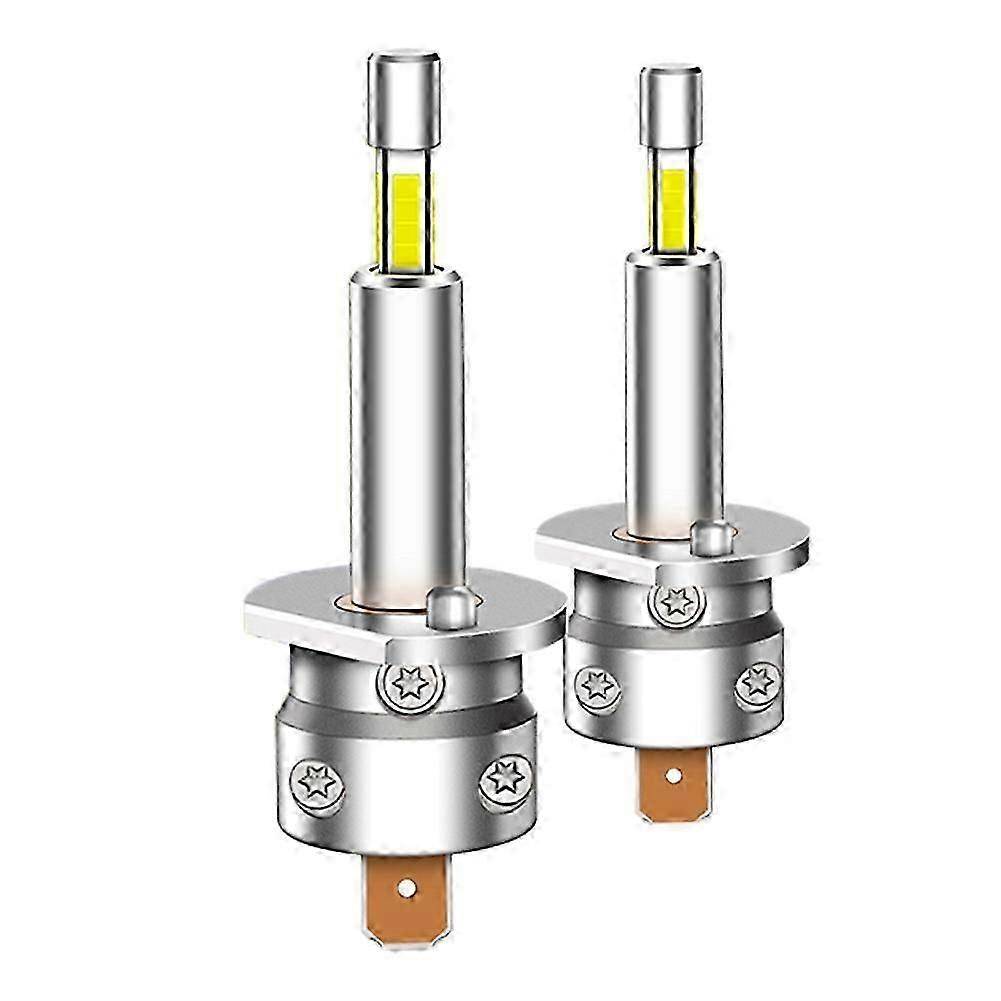 Lot De 2 Ampoules Led H1 Mini 360° 100 W 30 000 Lm Pour Phares De Voiture, Feux De Brouillard, Feux De Jour (drl), Ek