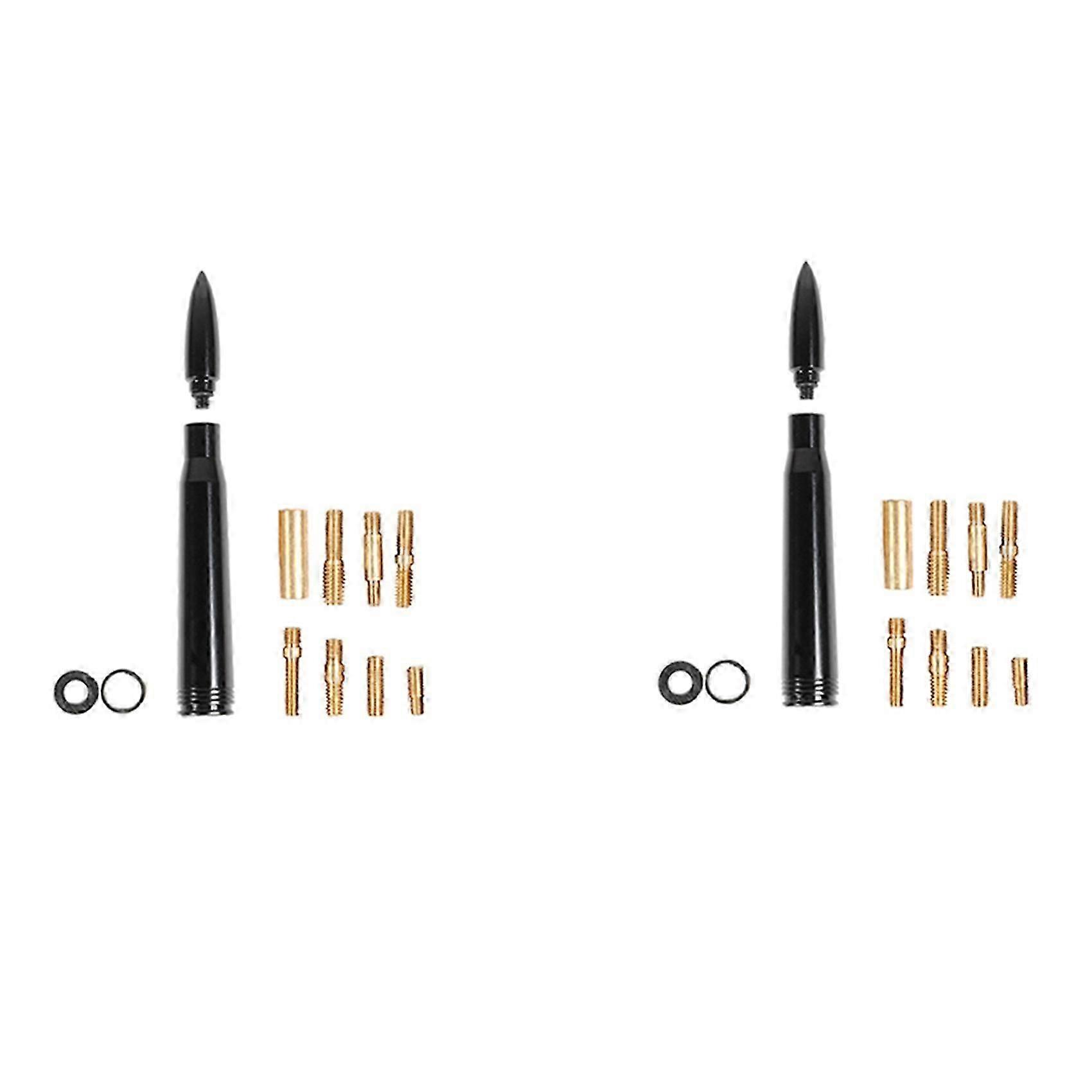 Lot De 2 Antennes Radio Courtes De Remplacement Pour Ford F150, F250, F350 Super Duty, Raptor Et Dodge Ram 1500, 2500 Et 3500, Noires (qaq).