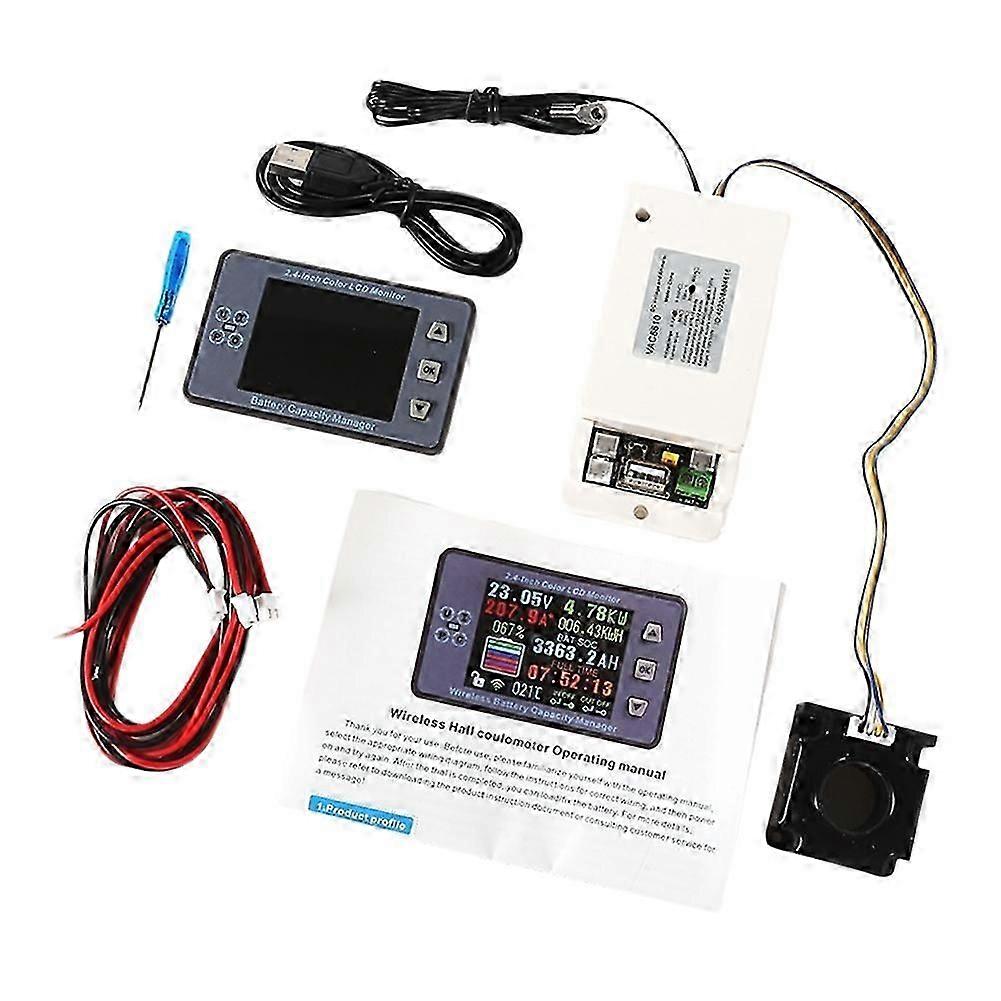Testeur De Capacité De Batterie Sans Fil 120 V 300 A Vac8810f Avec Écran Lcd Couleur 2,4 Pouces, Coulomètre, Détecteur De Courant, De Tension Et De Puissance Kns