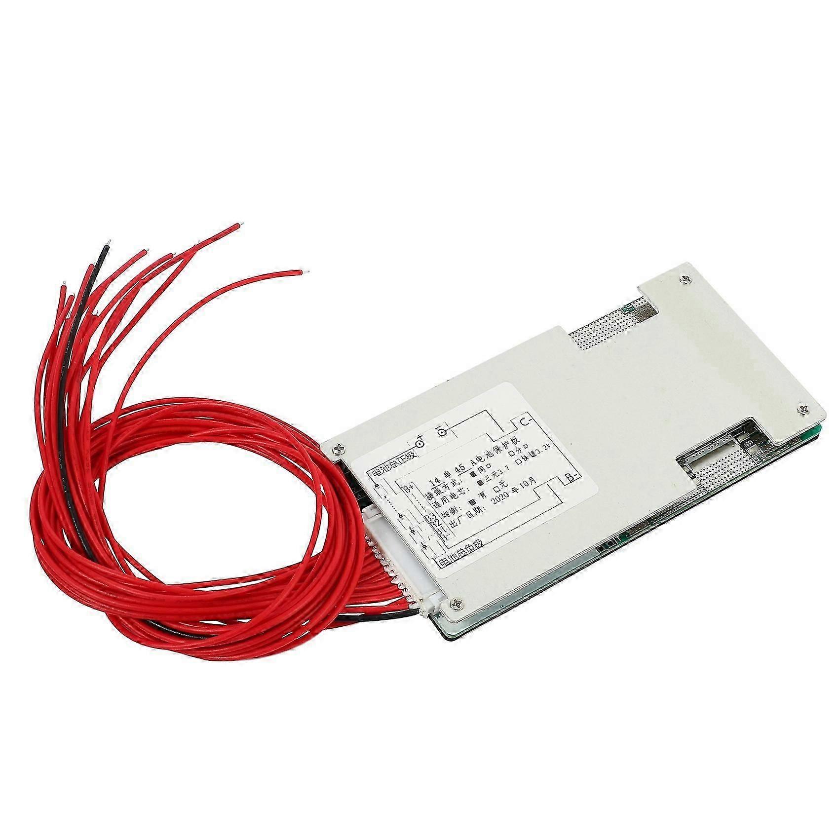 Carte De Gestion De Batterie (bms) 48 V 14s 45 A Li-ion Avec Circuit Imprimé D'Équilibrage, Adaptée Aux Vélos Électriques Et Scooters.