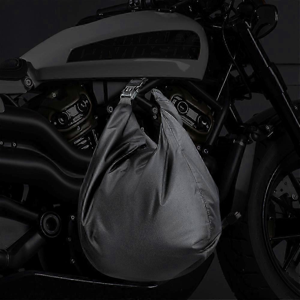 Sacoche De Casque Moto 30l Pliable Et Imperméable En Tissu Oxford Avec Cadenas À Combinaison, Noire