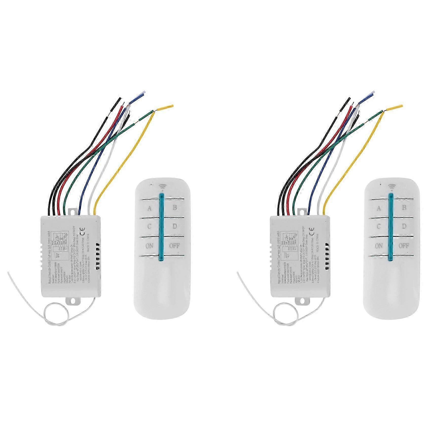 Lampe À 4 Voies Avec Télécommande Numérique Sans Fil, Interrupteur Marche/arrêt, 220 V Ek