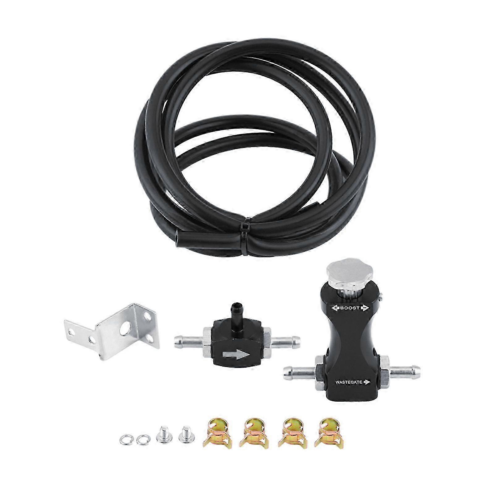Kit De Contrôleur De Suralimentation Manuel Universel Universel Pour Voiture, Comprenant Une Vanne De Purge Bilatérale Réglable Pour Turbocompresseur En T Et Une Vanne De Purge. Compatible Avec Les Sy