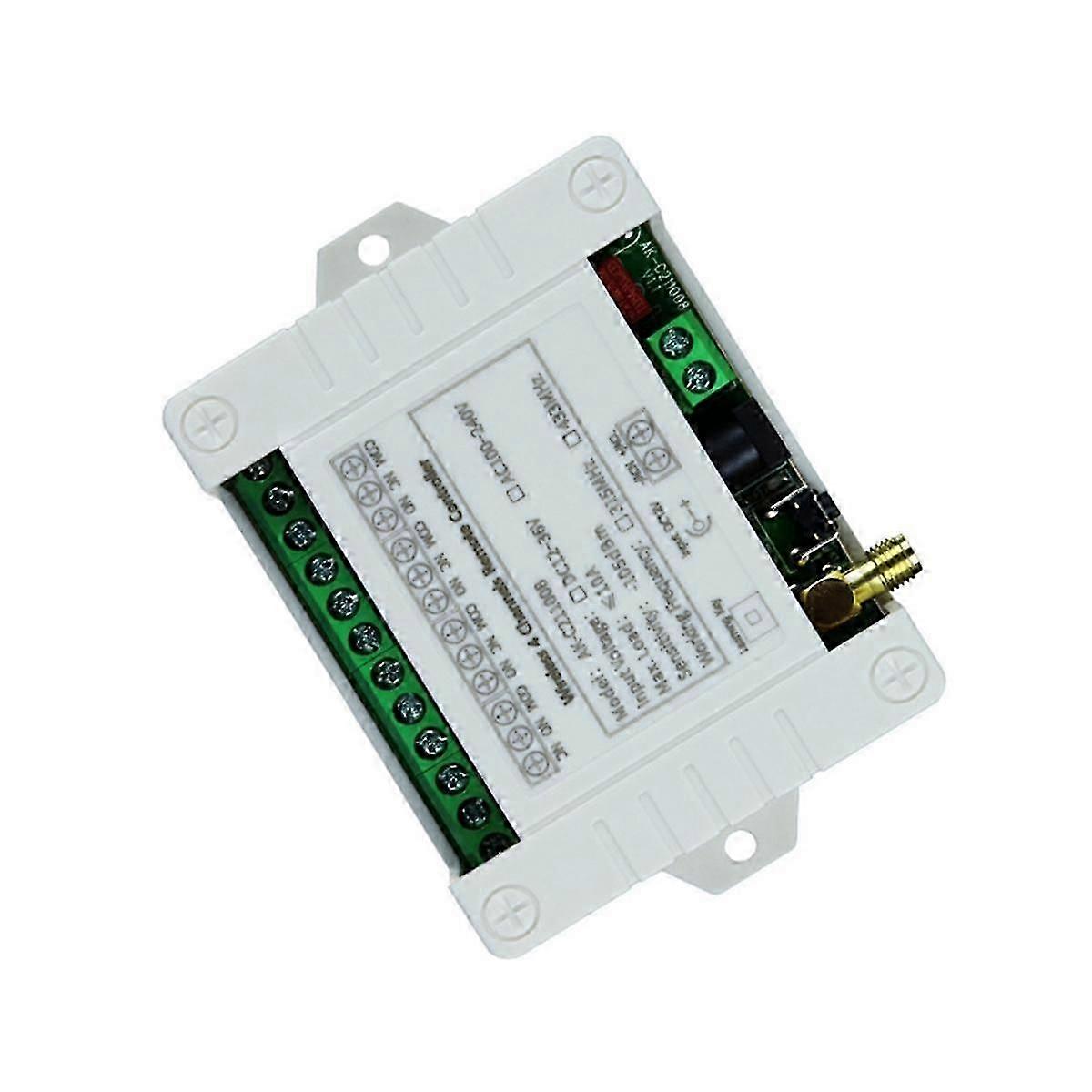 Émetteur Radio Rf Étanche 433 Mhz Avec Télécommande Sans Fil 4 Canaux, Interrupteur Pour Lumière Led, Sortie Relais, Alimentation Dc12v 24v 36v.