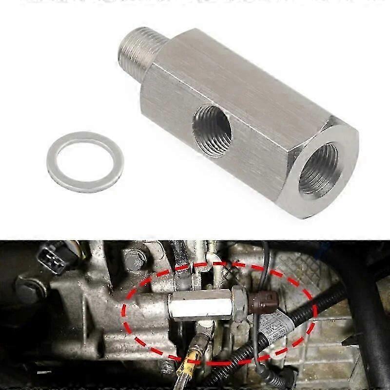 Adaptateur En T Pour Capteur De Pression D'Huile En Acier Inoxydable 1/8 Bspt Vers Raccord En T Pour Manomètre 1/8 Npt - Accessoires Automobiles Vr-oga02