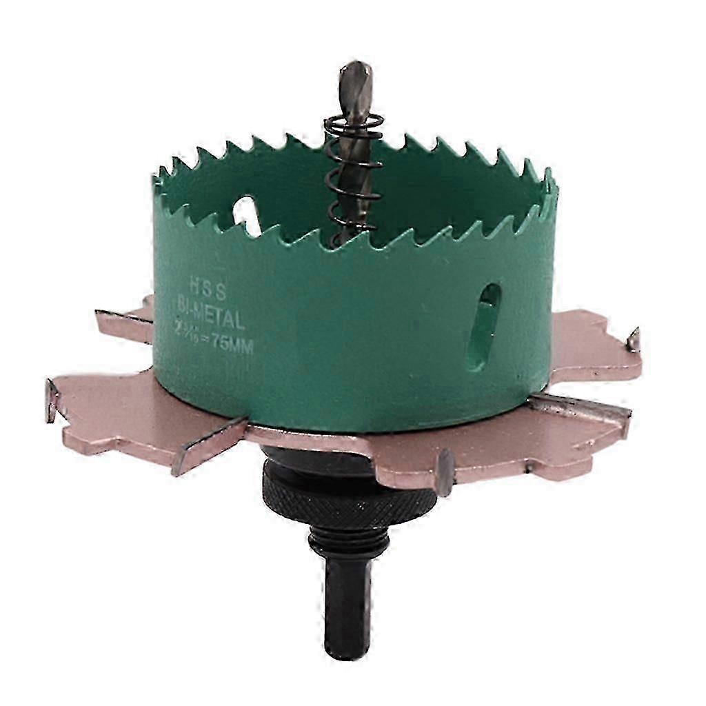 (75115x3) Kit De Perçage Pour Spots Encastrés : Scie Cloche, Foret Et Mèche Pour Plaques De Plâtre