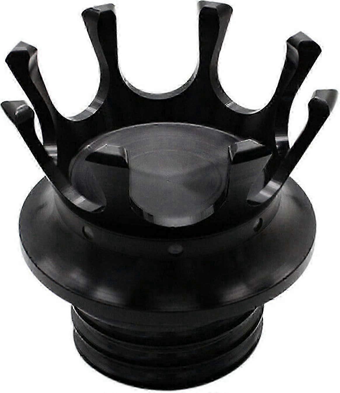 Bouchon De Réservoir D'Essence Pour Moto, Style Couronne, Couvercle D'Huile, Noir, 1 Pièce