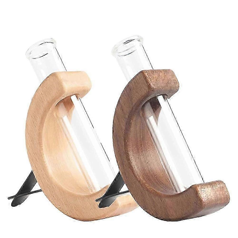 Clip De Fixation Pour Vase De Voiture, Lot De 2 Vases À Fleurs Pour Voiture, Vase À Fleurs En Bois Pour Grille D'Aération, Décoration Pour Vase À Fleurs De Voiture Rk