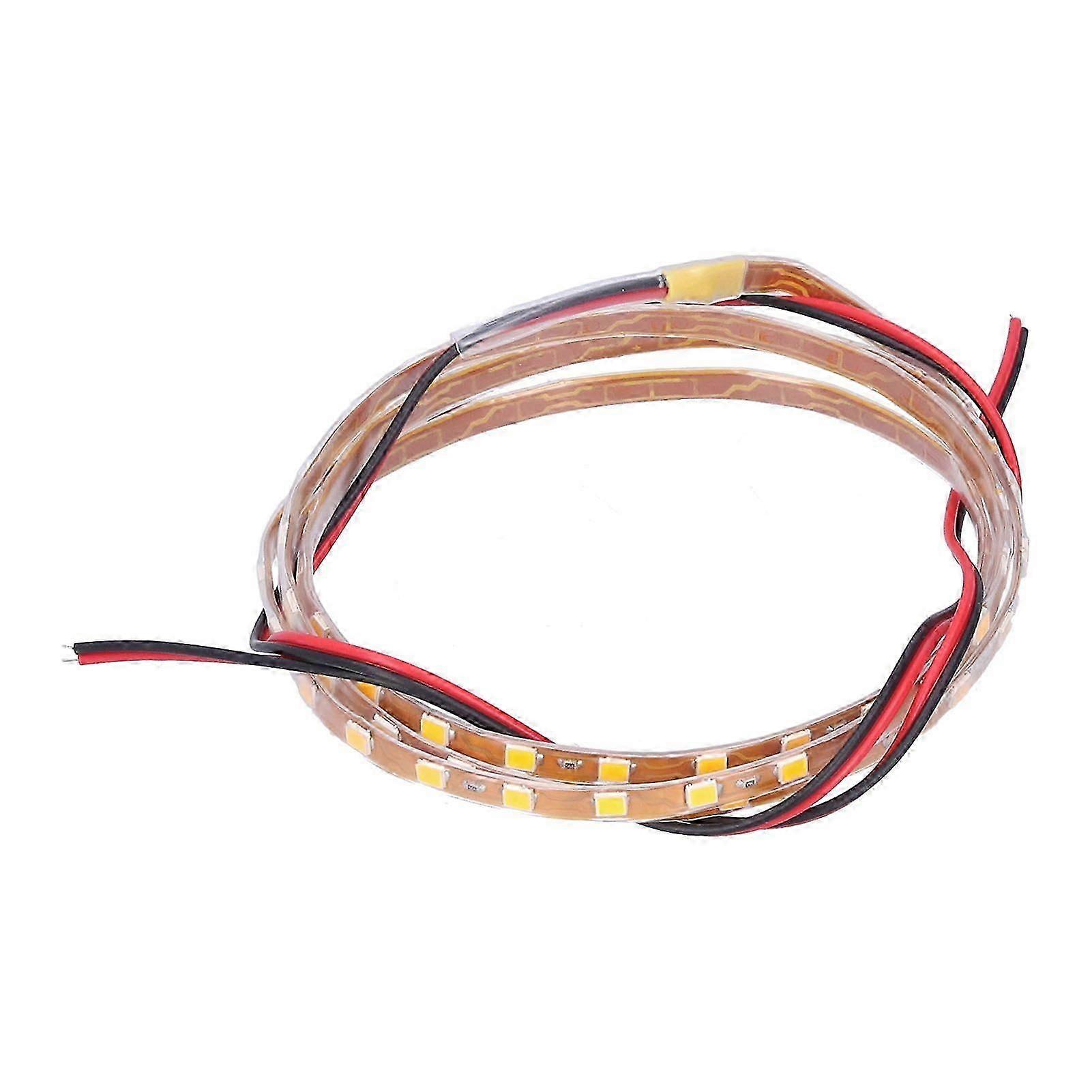 Bande Led 90 Cm, 90 Led, Éclairage D'Ambiance Décoratif, 12 V, Universelle Pour Voiture Et Moto, Lumière Orange Intelligente