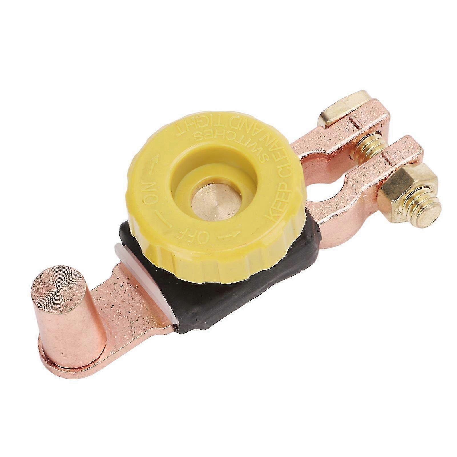 Interrupteur De Déconnexion De Batterie À Borne Supérieure En Laiton Antirouille Robuste Pour Véhicules 6v Et 12v (voiture, Camping-car, Quad).