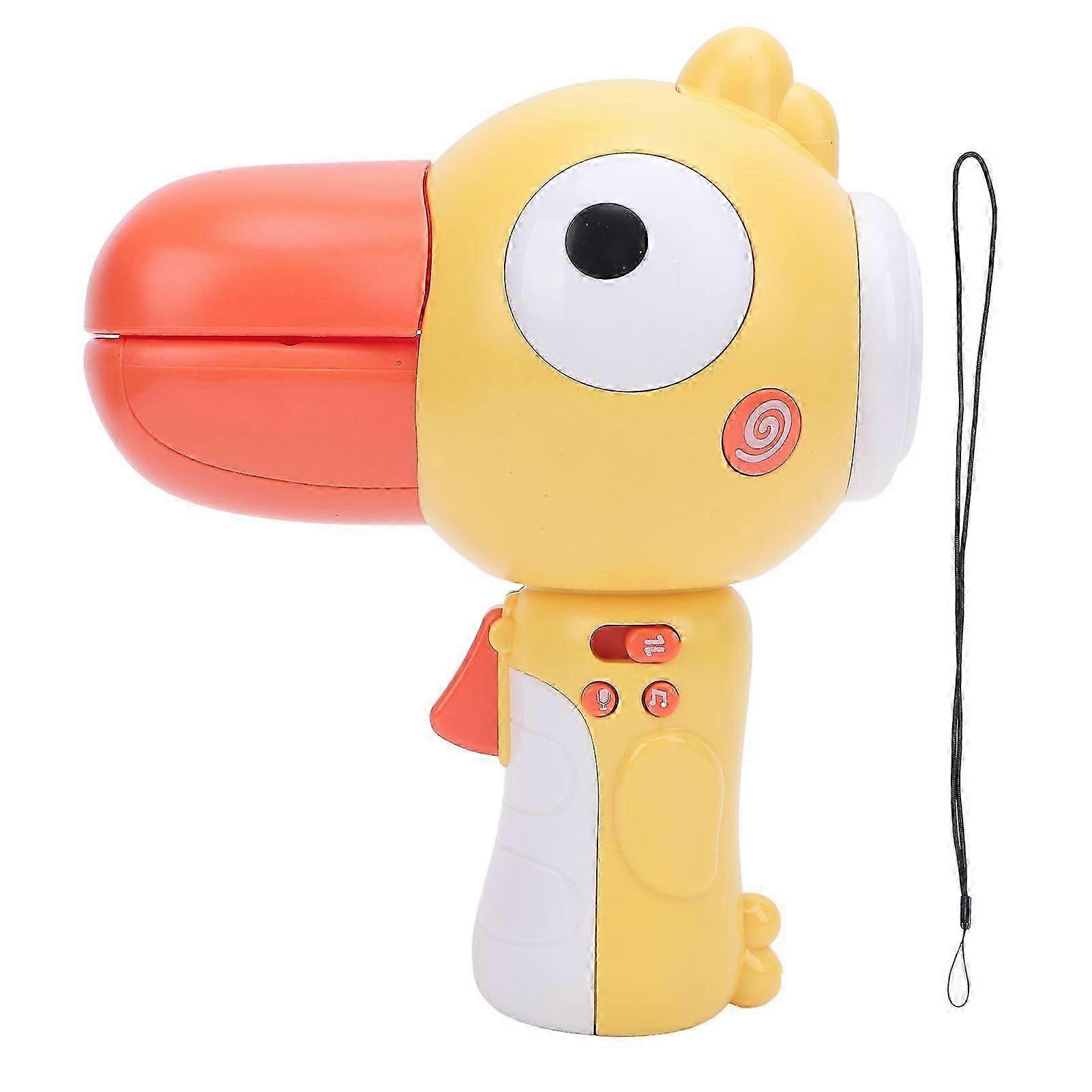 Changeur De Voix Oiseau Dessin Animé, Appareil De Modification De La Voix Pour Garçons Et Filles, Mégaphone Électrique Avec 3 Effets Vocaux Différents, Jouet Amusant D'Extérieur Jaune