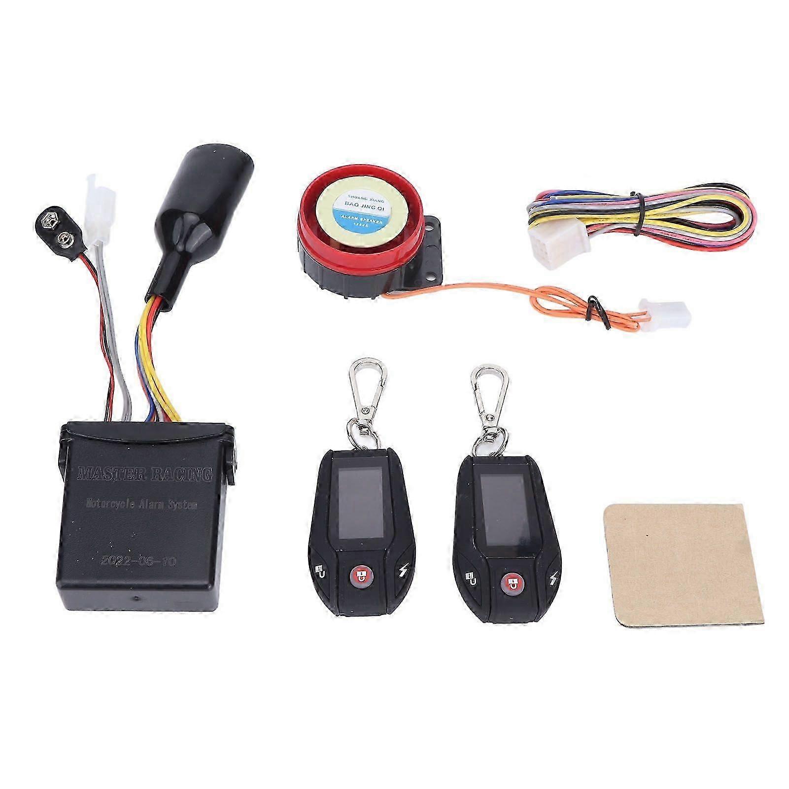 Système D'Alarme Moto Pke Sensing Avec Écran Lcd Multifonction Antivol Pour Quad Et Véhicule Tout-terrain, Boîtier Noir, Sans Capteur De Pression Des Pneus