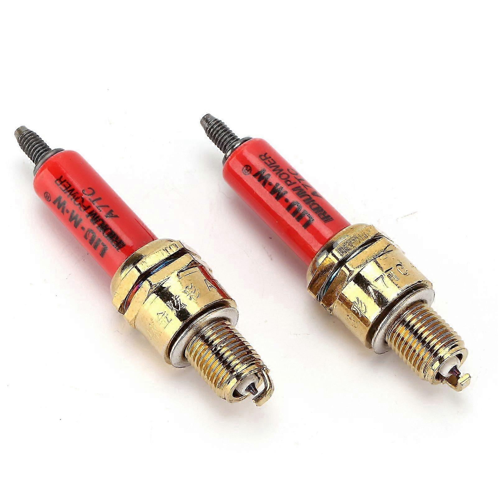Lot De 2 Bougies D'Allumage Compatibles Avec Les Motos Tout-terrain, Quads Et Pit Bikes De 50 À 160 Cm³. Qualité Supérieure.