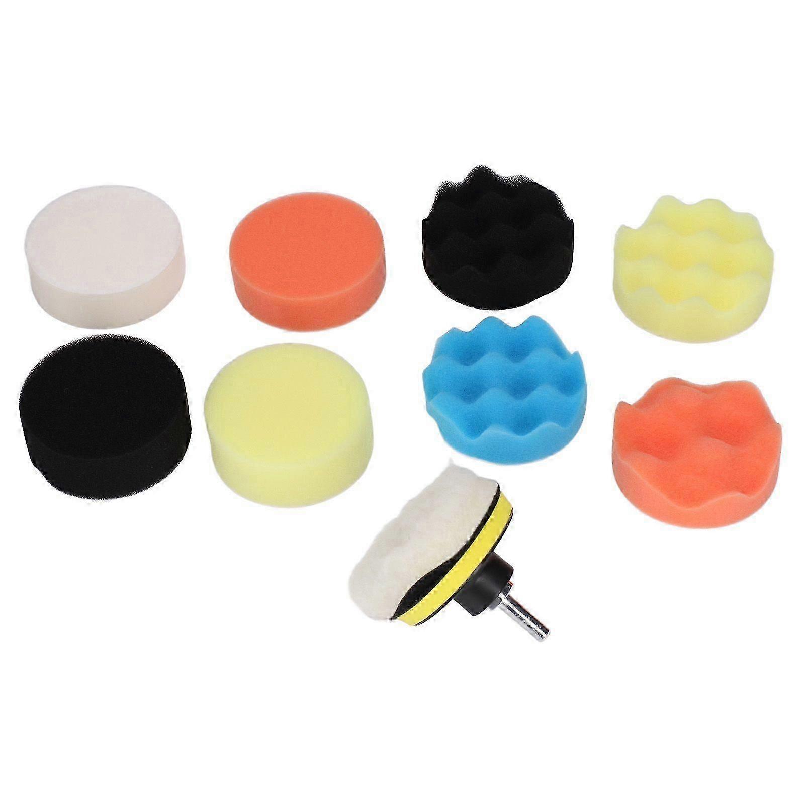 Kit De 11 Tampons De Polissage En Mousse Pour Voiture, Idéal Pour Le Polissage, Le Cirage Et Le Lustrage. Qualité Supérieure.