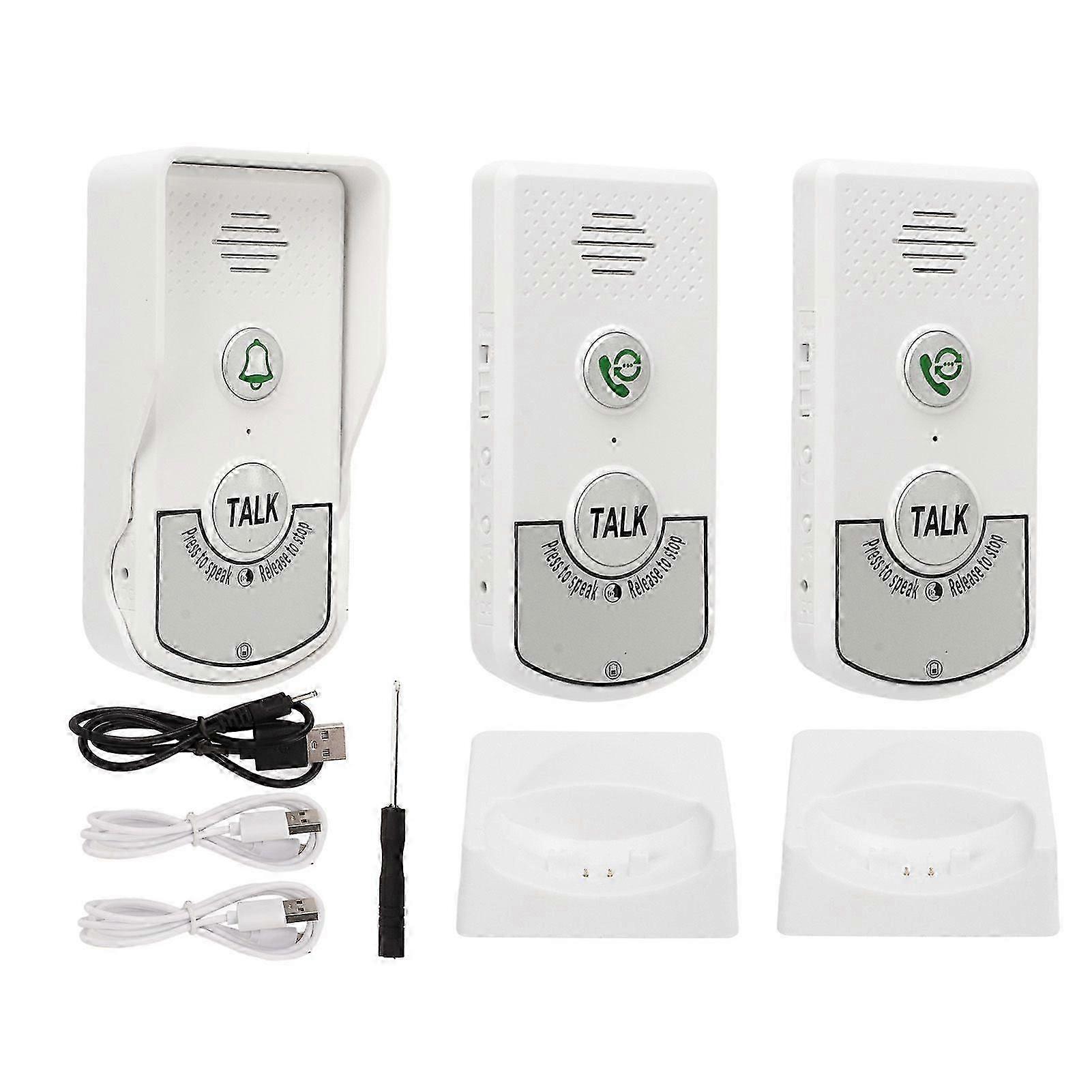 Sonnettes Interphones Sans Fil Intelligentes Avec Puce De Haute Qualité, Portée De 1000 M Et Voix Blanche, Idéales Pour Les Maisons Et Les Usines.