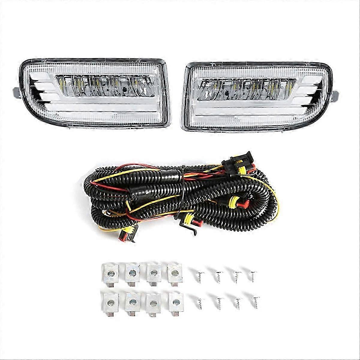 Feux Antibrouillard À Led Pour Toyota Land Cruiser 100 Lc100 Uzj100 Fzj10 (1998-2008) Avec Feux De Jour Et Clignotants Intégrés, De Haute Qualité.