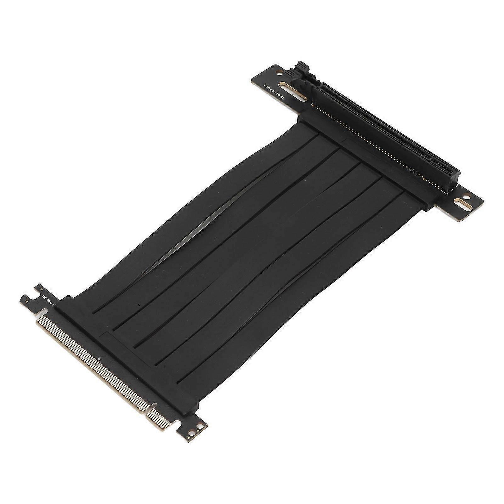 Câble D'Extension Pci Express 15 Cm 128 Gbit/s Haute Vitesse Pci Express X16 3.0 Pour Carte Graphique, Carte Son Et Carte Réseau - Noir Yemma