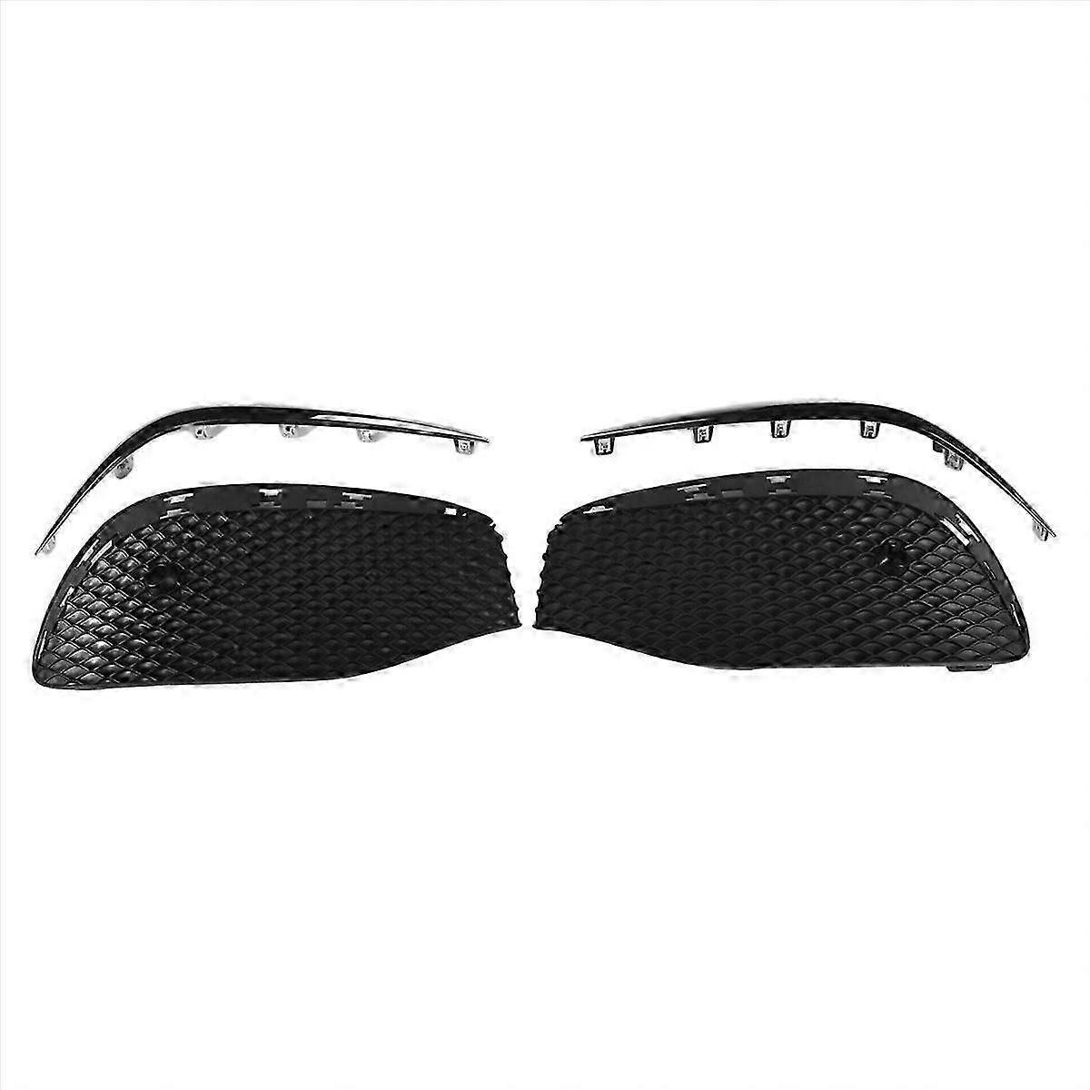 Paire De Grilles De Protection Pour Feux Antibrouillard De Pare-chocs Avant Avec Bande Chromée Pa