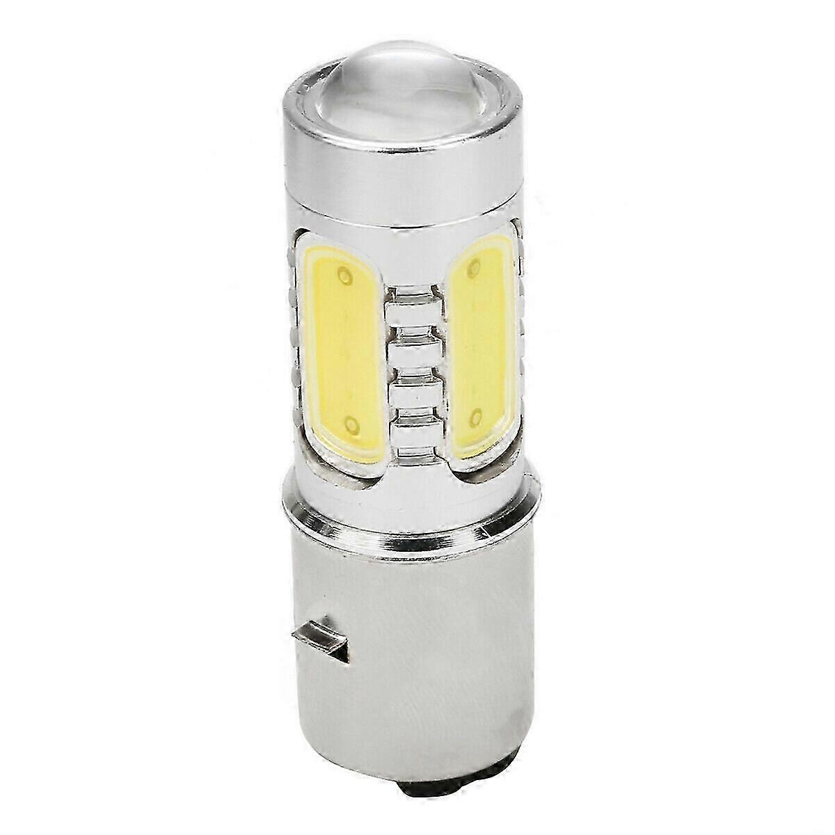 Phare De Moto 12v H6 Ba20d 4 Cob Led Blanc, Compatible Avec Cyclomoteurs Et Quads (zi)